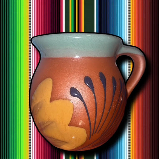 Mexico Jarritos, Clay Mug (Green/Yellow)