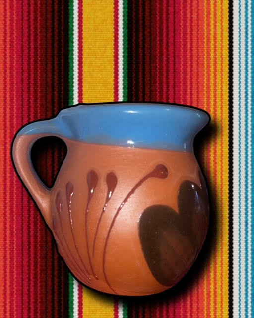 Mexico Jarritos, Clay Mug Blue