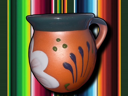 Mexican Jarritos, Clay Mug (Greenish, blue)